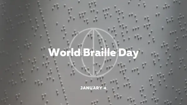 Celebrate World Braille Day gray modern-simple