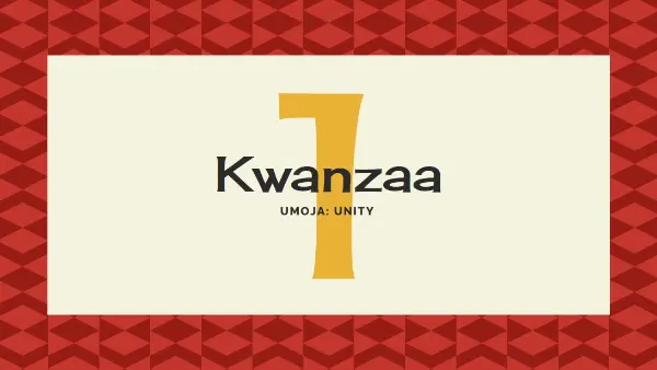 Unity for Kwanzaa yellow modern-geometric-&-linear