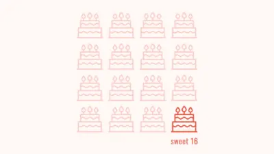 Sweet sixteen pink modern-simple