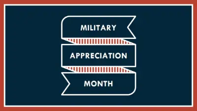 Celebrating Military Appreciation Month blue modern-simple