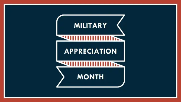 Celebrating Military Appreciation Month blue modern-simple