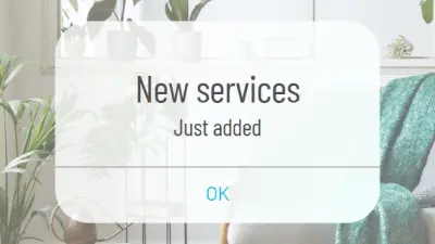 Service notification white modern-simple