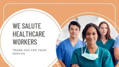 Thank you to healthcare workers orange modern-geometric-&-linear