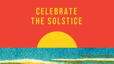 Celebrate the solstice red vintage-retro