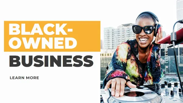 Celebrate Black-owned businesses white modern-bold