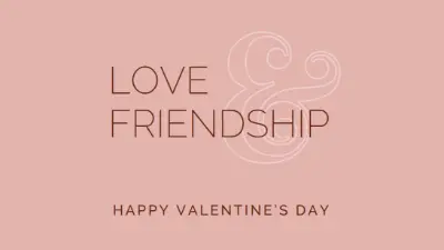 Love and friendship pink modern-simple