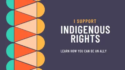 Support Indigenous rights blue modern-color-block