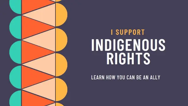 Support Indigenous rights blue modern-color-block