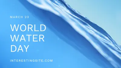 World Water Day blue modern-simple