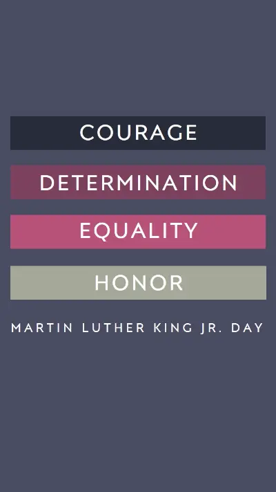 Honoring Martin Luther King purple modern-simple