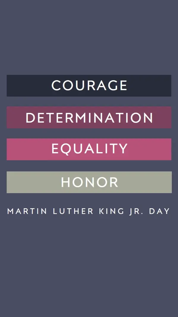 Honoring Martin Luther King purple modern-simple