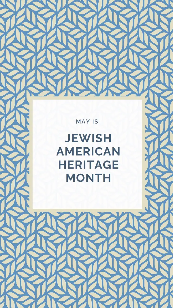 Celebrating Jewish American Heritage blue modern-simple