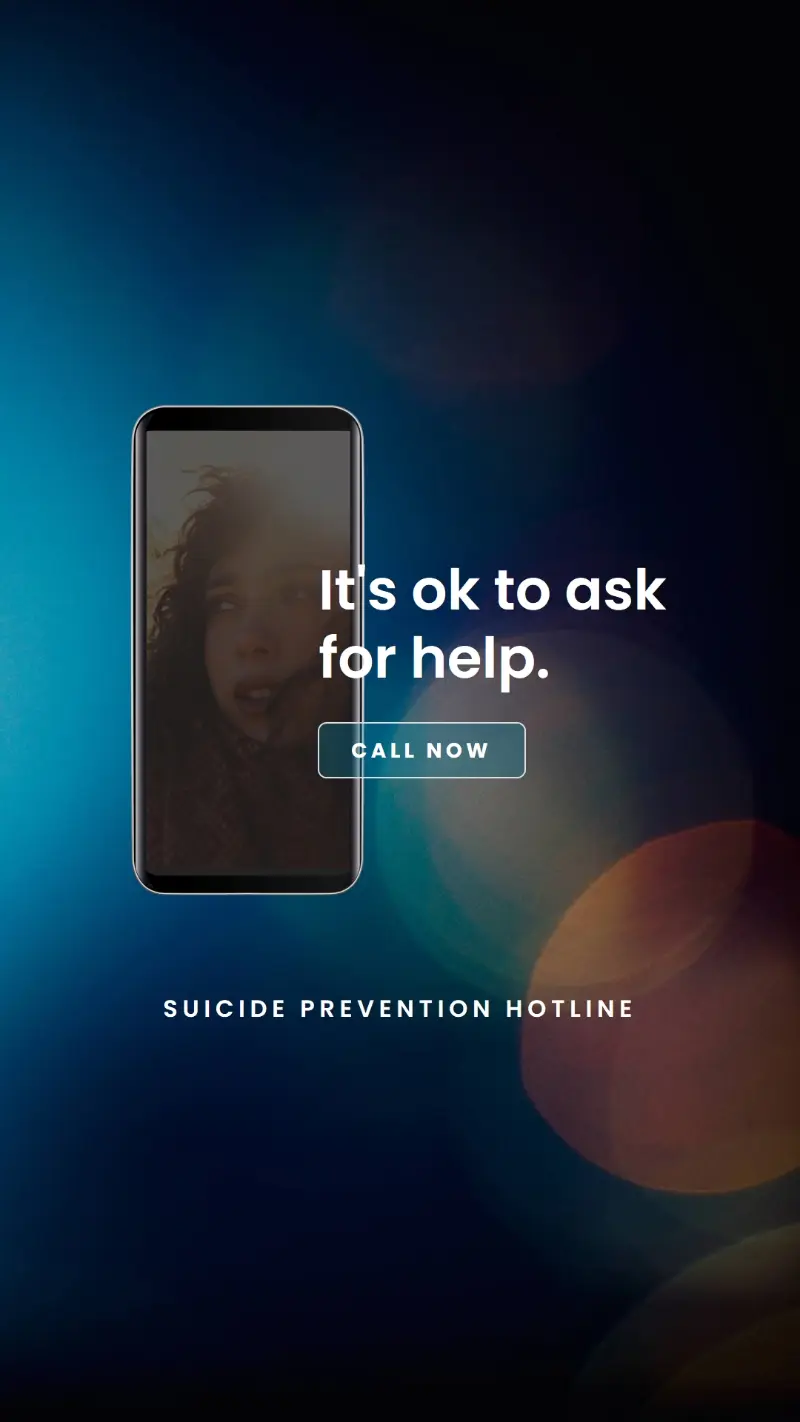 Ask for help blue modern-simple