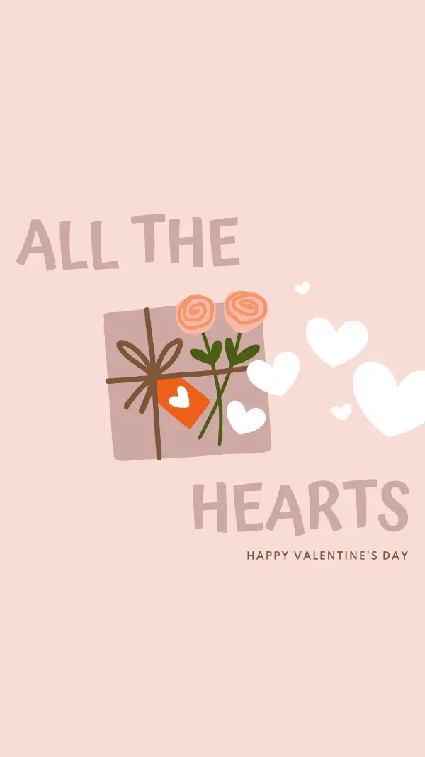 All the hearts pink whimsical-color-block