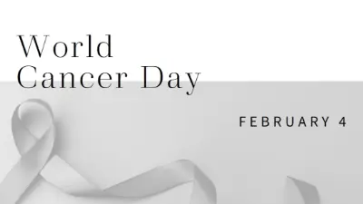 Observing World Cancer Day gray modern-simple