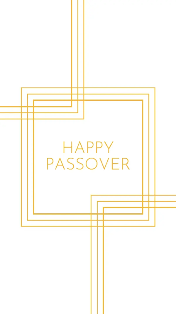 Happy Passover white modern-geometric-&-linear