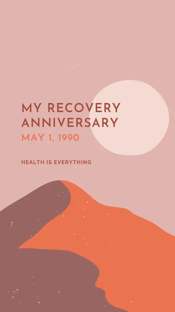 My recovery anniversary pink organic-boho