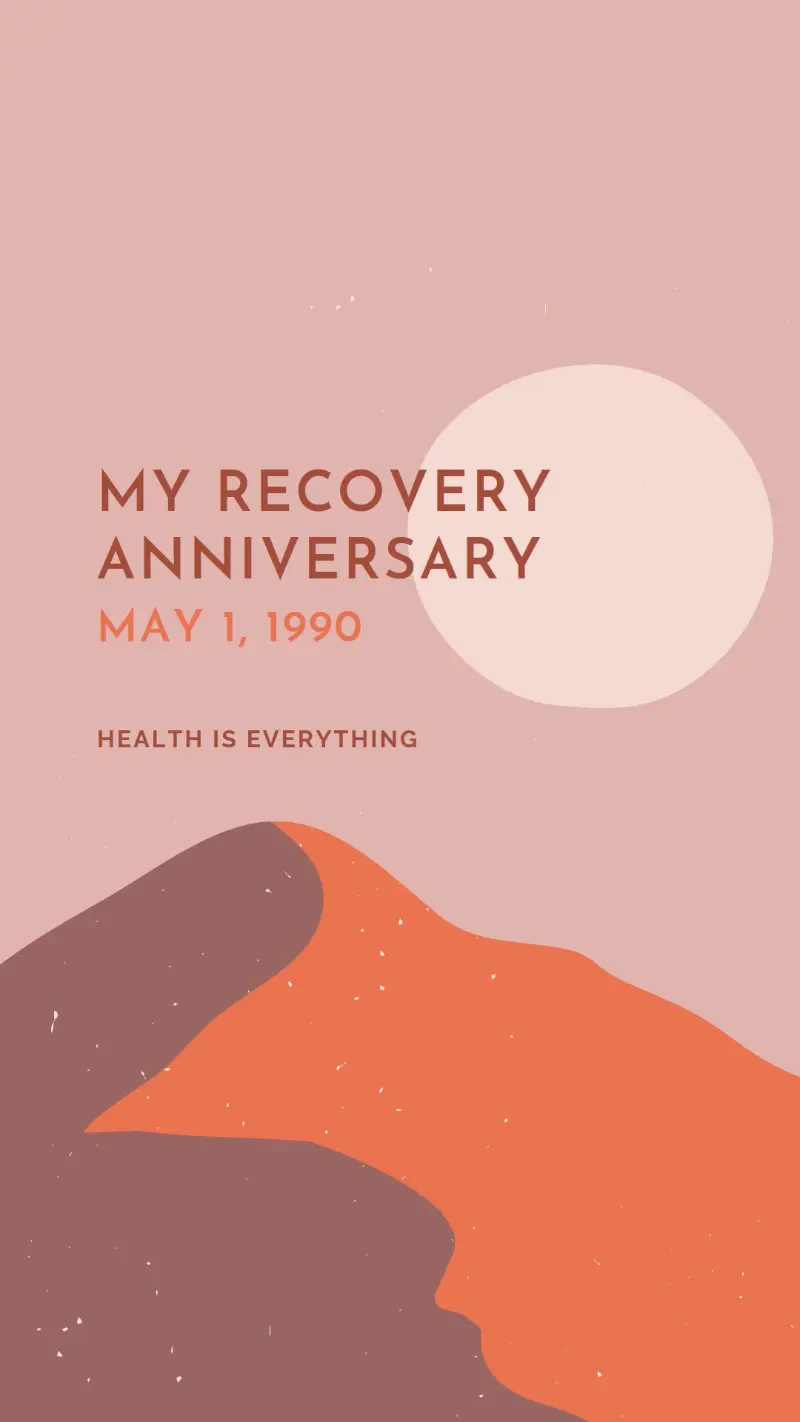 My recovery anniversary pink organic-boho