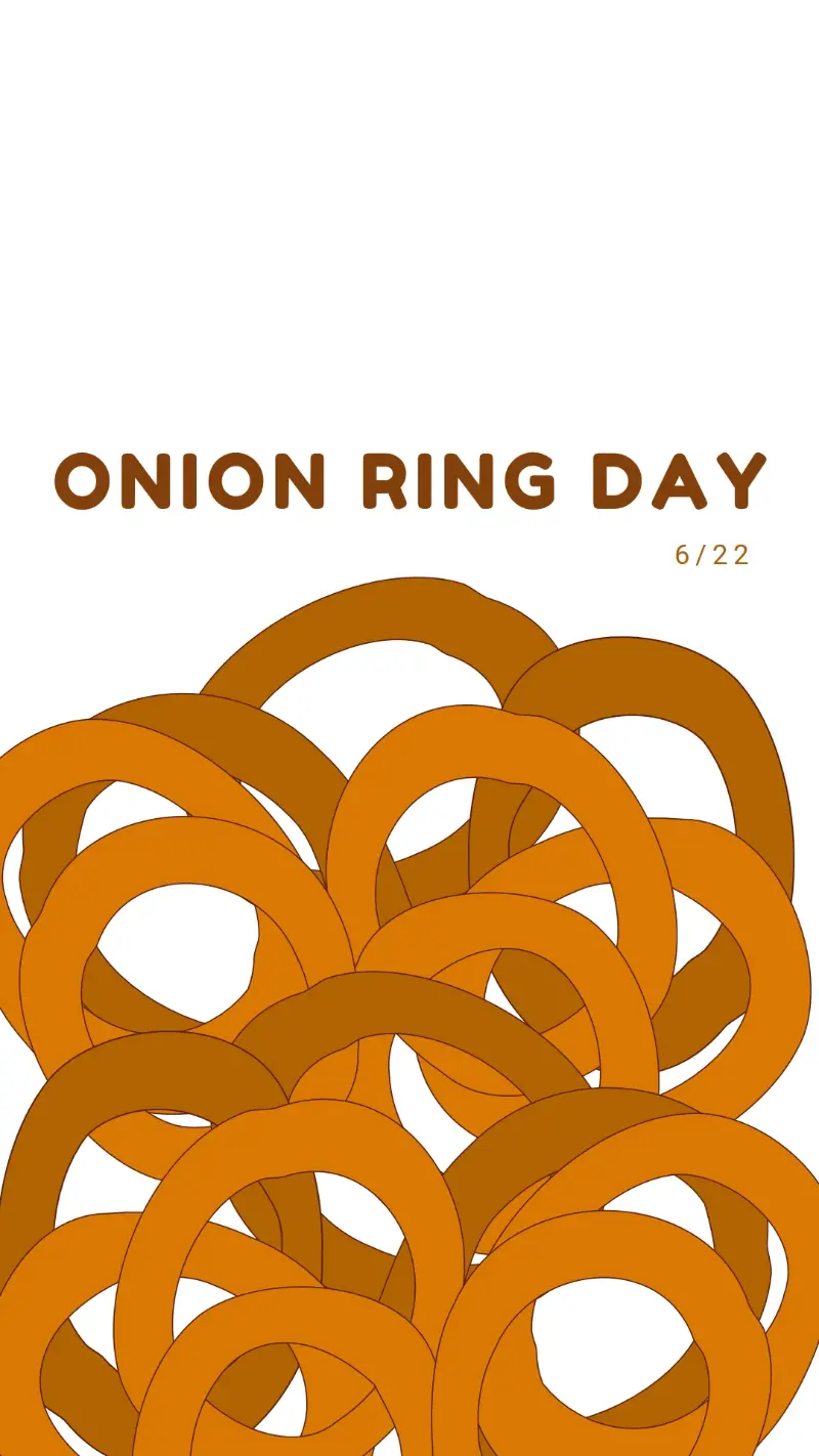 Rings by the dozen orange whimsical-line