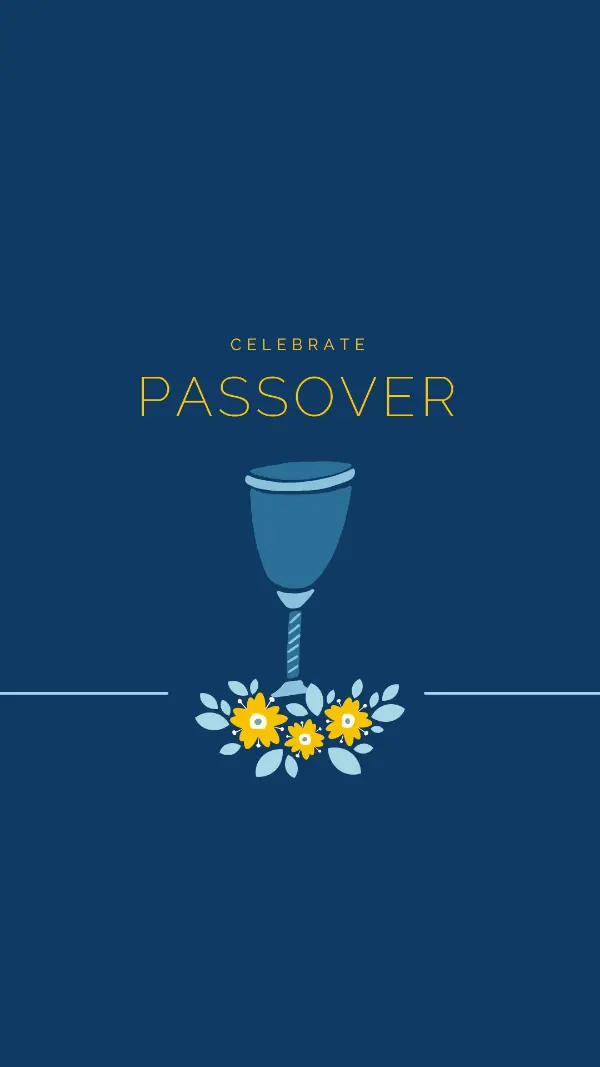 Celebrating Passover blue whimsical-color-block