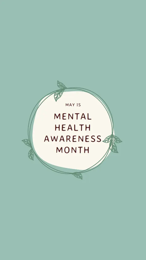 Honor mental health awareness green organic-simple