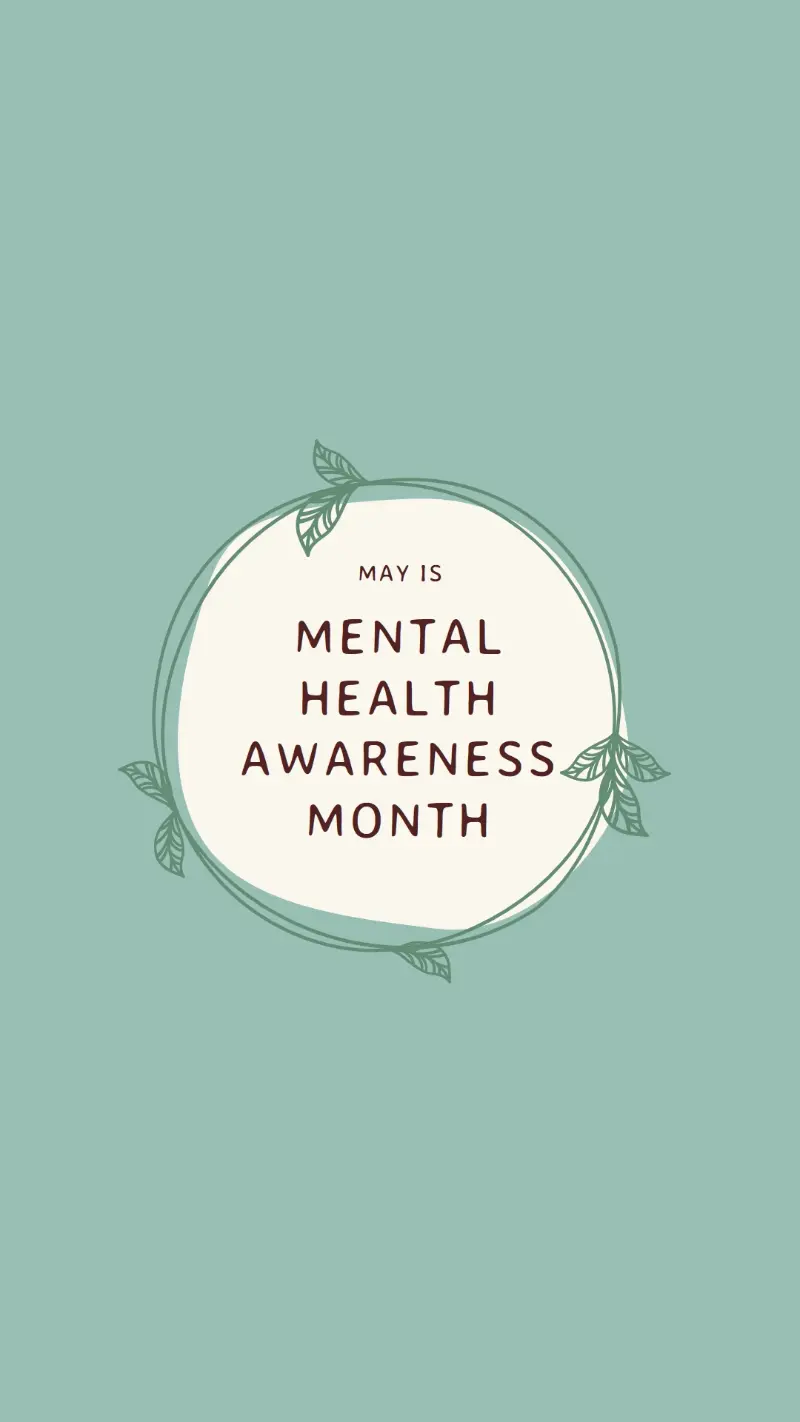 Honor mental health awareness green organic-simple