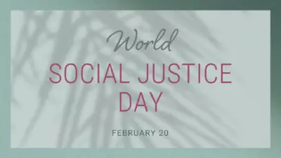 World Social Justice Day green modern-simple