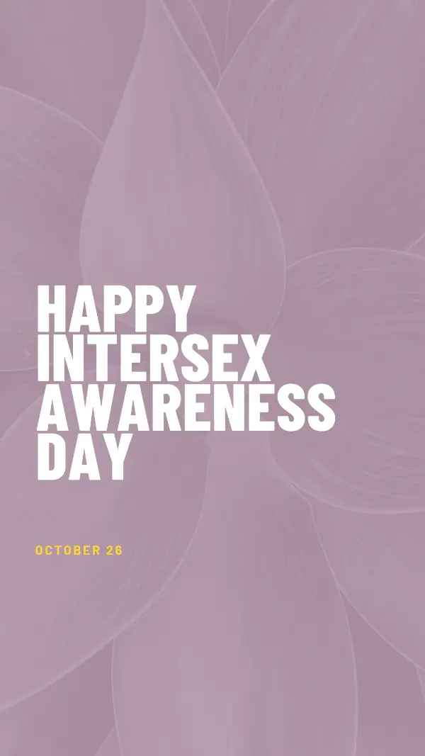 Happy Intersex Awareness Day purple modern-bold