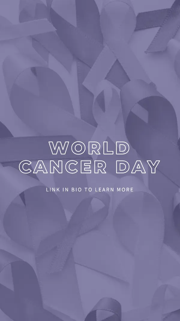 World Cancer Day purple modern-simple