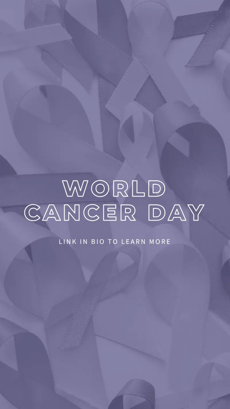 World Cancer Day purple modern-simple