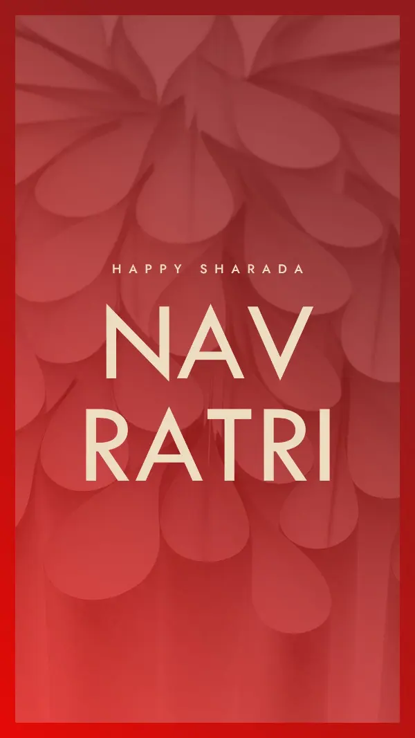 Happy Sharada Navaratri red modern-simple