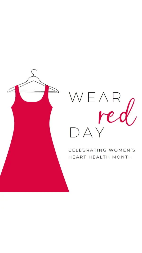 Celebrate Women's Heart Health Month white whimsical-line