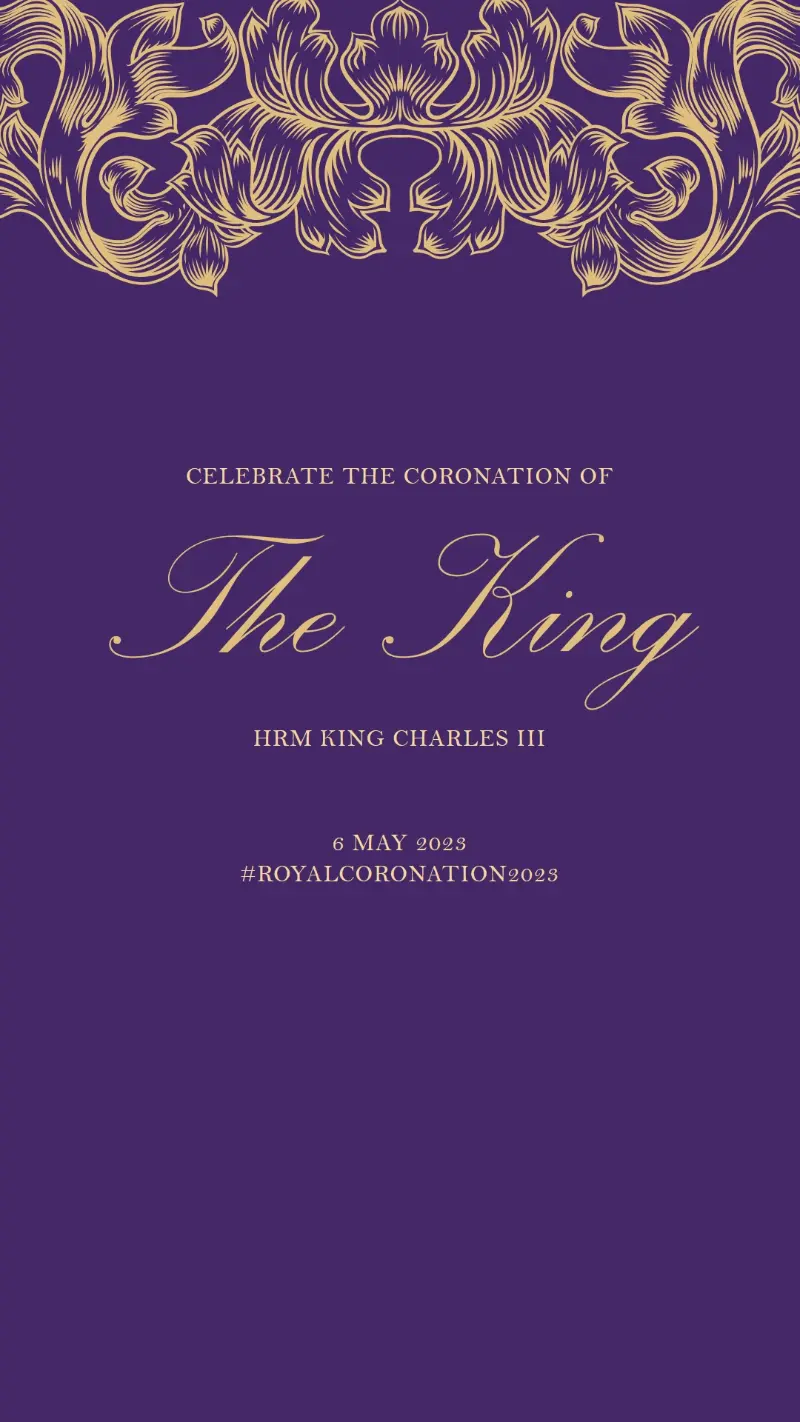 A coronation fit for a king purple modern-simple