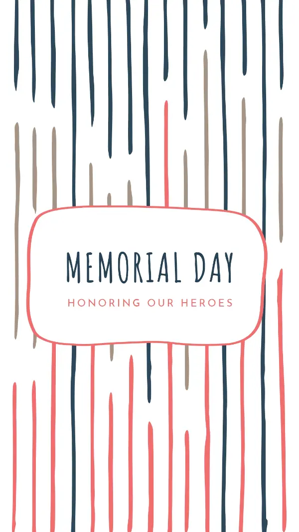 Honoring our heroes white whimsical-line