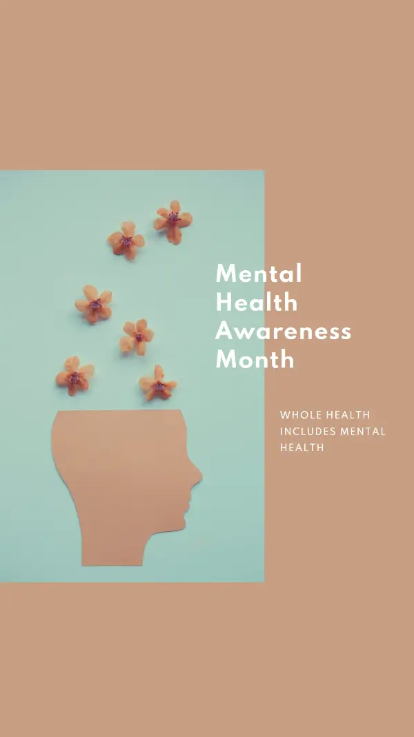 Mental Health Awareness Month brown modern-simple