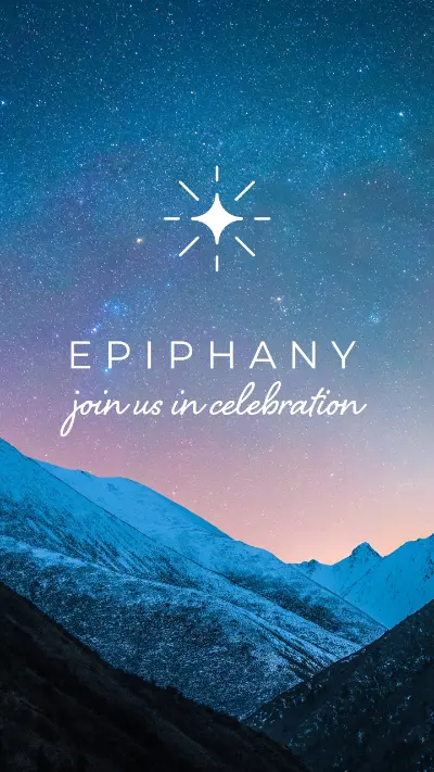 Epiphany celebration blue modern-simple