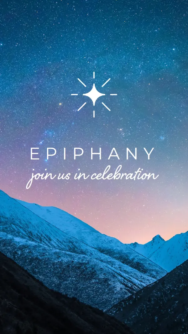 Epiphany celebration blue modern-simple