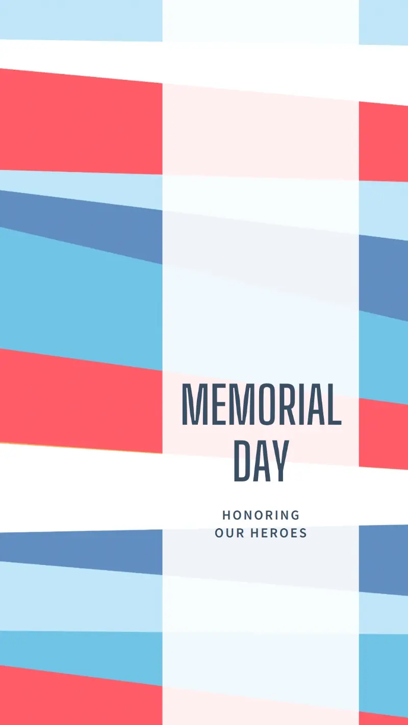 Honoring Memorial Day blue modern-bold