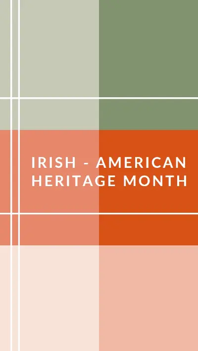 Celebrating Irish American Heritage Month orange modern-geometric-&-linear