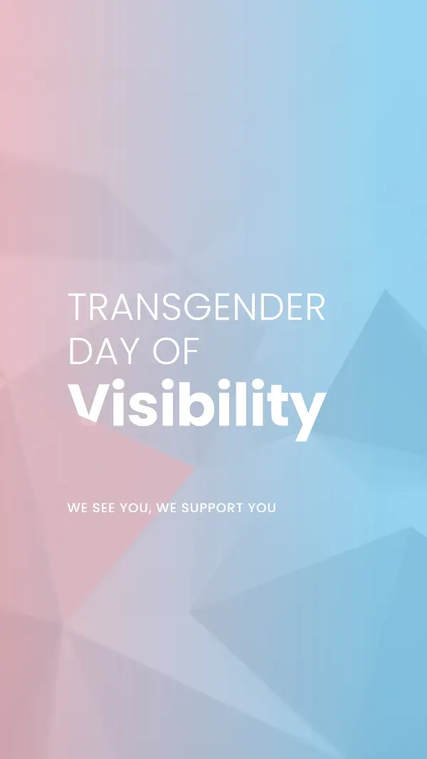 Trans Day of Visibility blue modern-geometric-&-linear