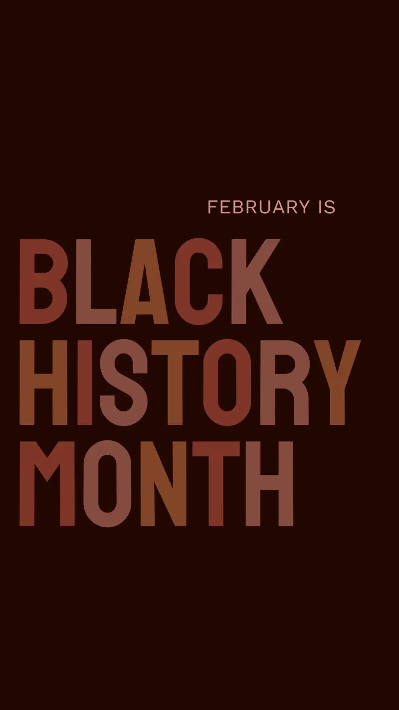 Celebrating Black History Month brown modern-bold