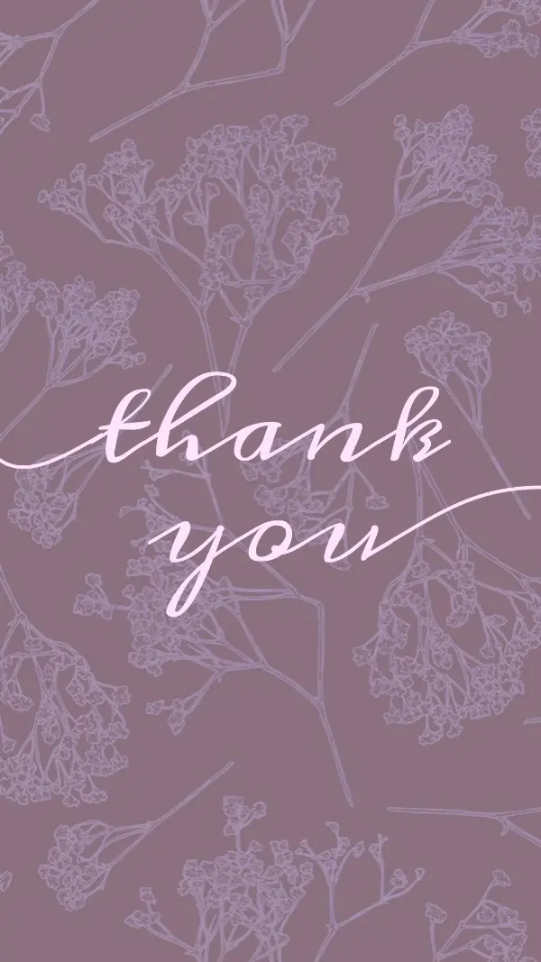 Thank hue purple vintage-botanical