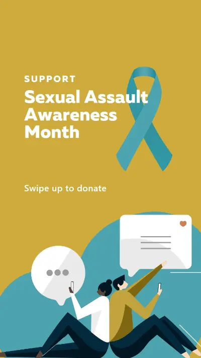 Sexual assault awareness yellow modern-color-block