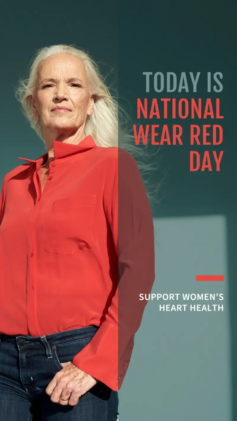 Wear red day red modern-bold