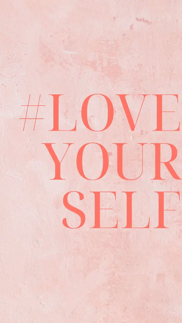 Love yourself pink modern-simple