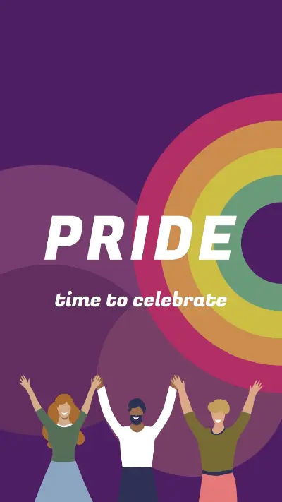 Celebrating Pride purple modern-bold