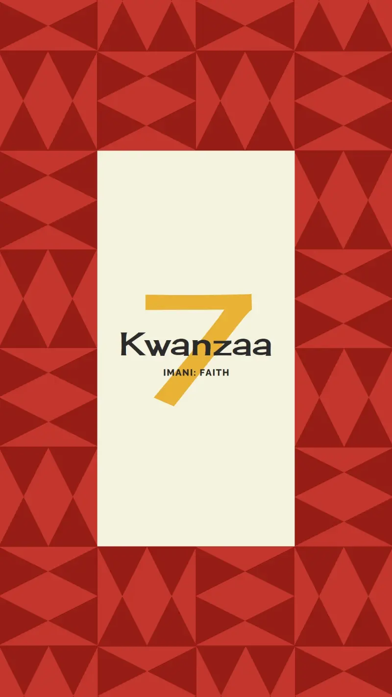 Faith for Kwanzaa red modern-geometric-&-linear