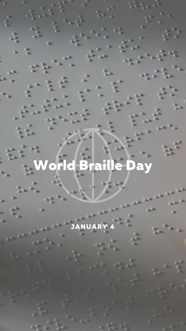 Celebrate World Braille Day gray modern-simple