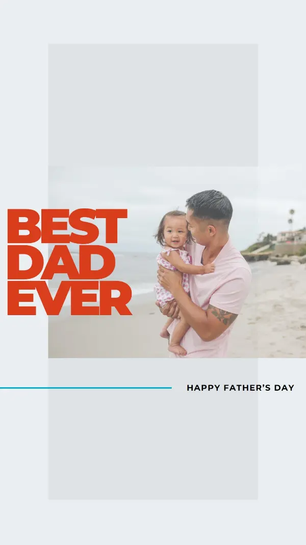 Best dad ever gray modern-bold