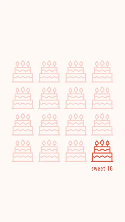 Sweet sixteen pink modern-simple